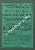 Working Time Table of Passenger & Freight Trains - London (West) Division (Isle of Wight Section) - 18th June, 1932 and until further notice by Southern Railway